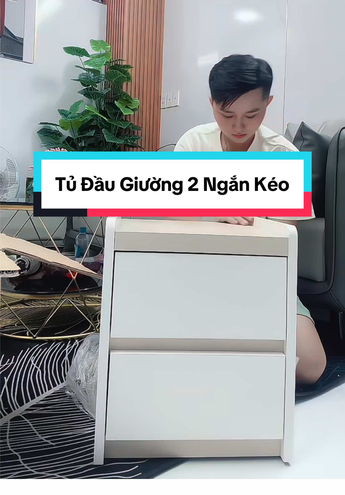 Tủ đầu giường 2 ngắn kéo đã được lắp ráp hoàn thiện, tủ đẹp chất lượng, sang xịn #tudaugiuong #decorphongngu #viral #xuhuong  @Xù Review Mọi Thứ 
