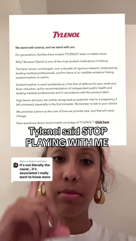 Replying to @Sonia Tylenol said stop playing with me 😂🤣 #tylenol #autism #autismawareness #Science #acetaminophen 