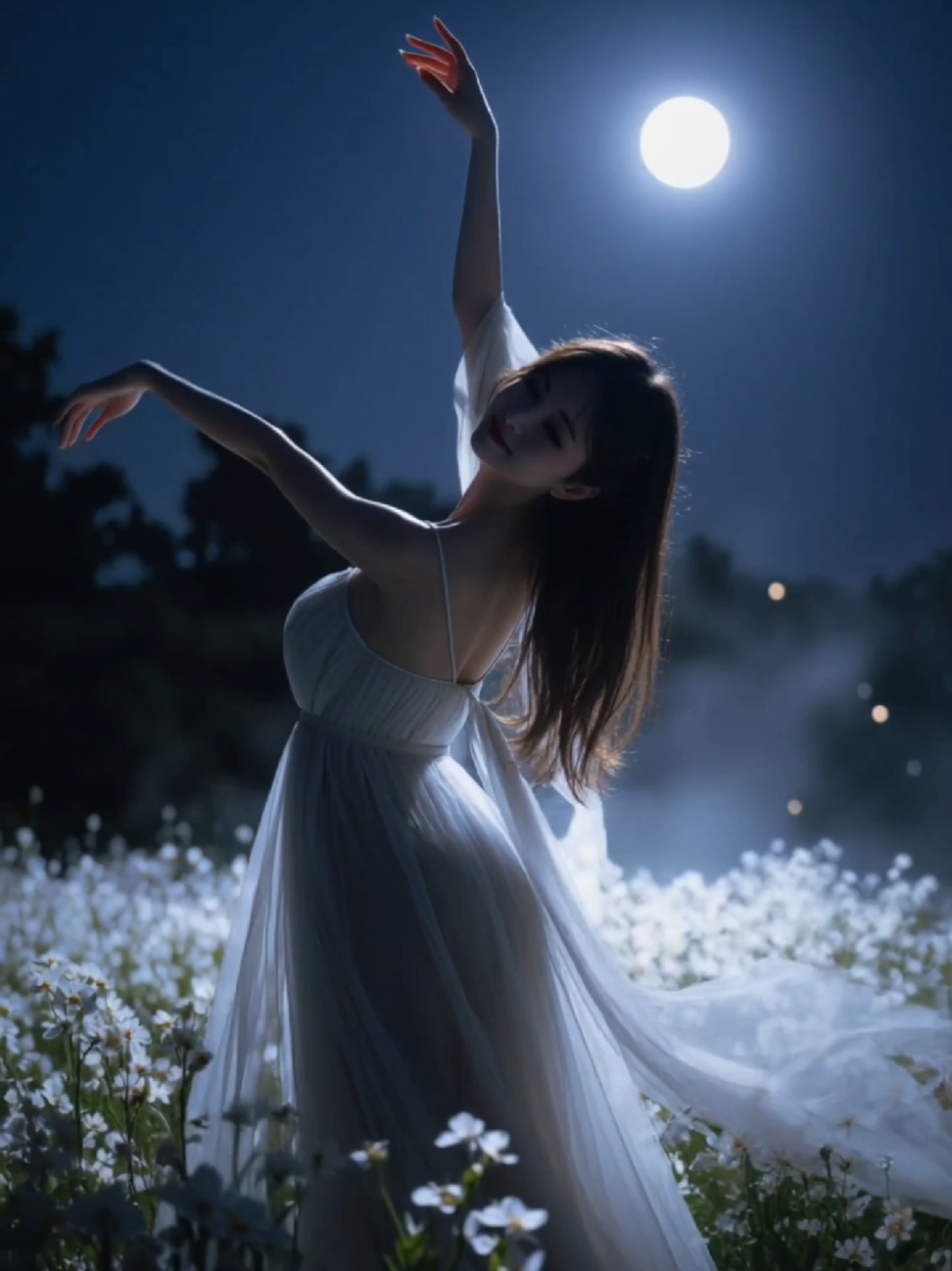 Khi trăng là sân khấu, và nàng là vũ công 💃🌙 #moonlightdance  #mysticbeauty  #danceunderthemoon  #moonlightmagic #aestheticvibes  @beauty.surprise2025 