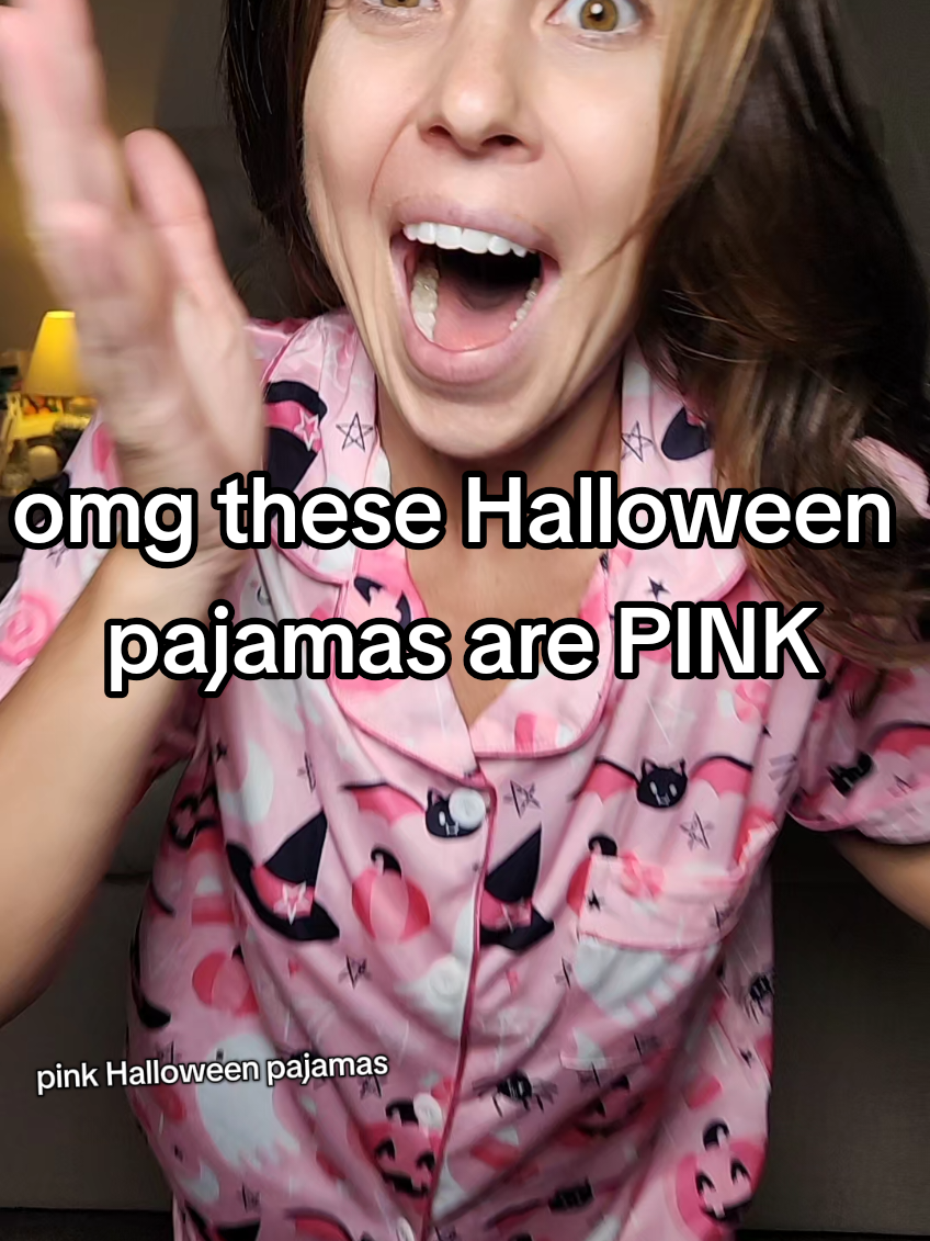 these are the freaking CUTEST Halloween pajamas ever and they are great for me because I am such a hot sleeper #pajamas #Halloween #spookyseason #fallfashion 