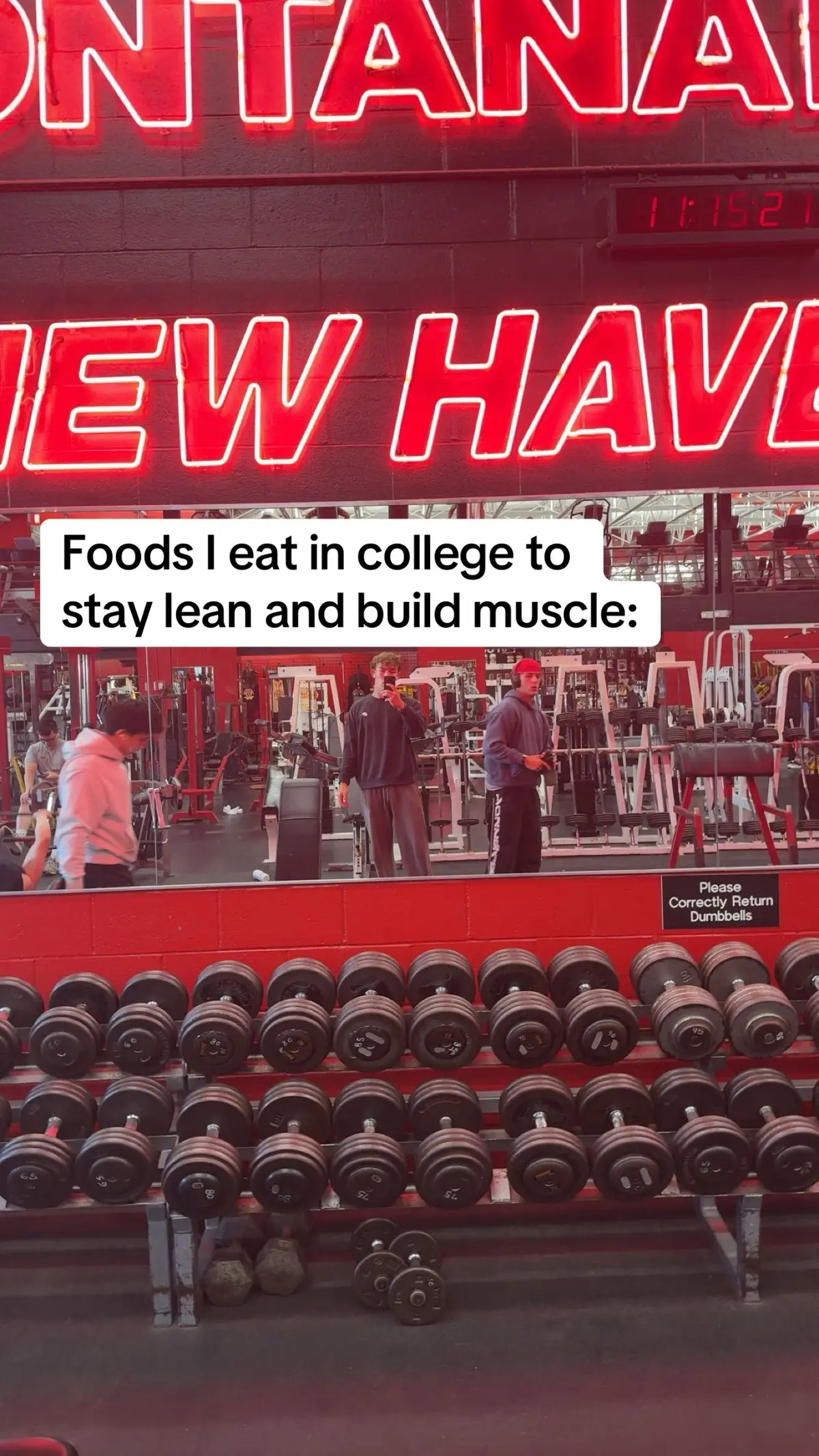 Foods I eat to stay lean and gain muscle in college. #umd #gym #food 