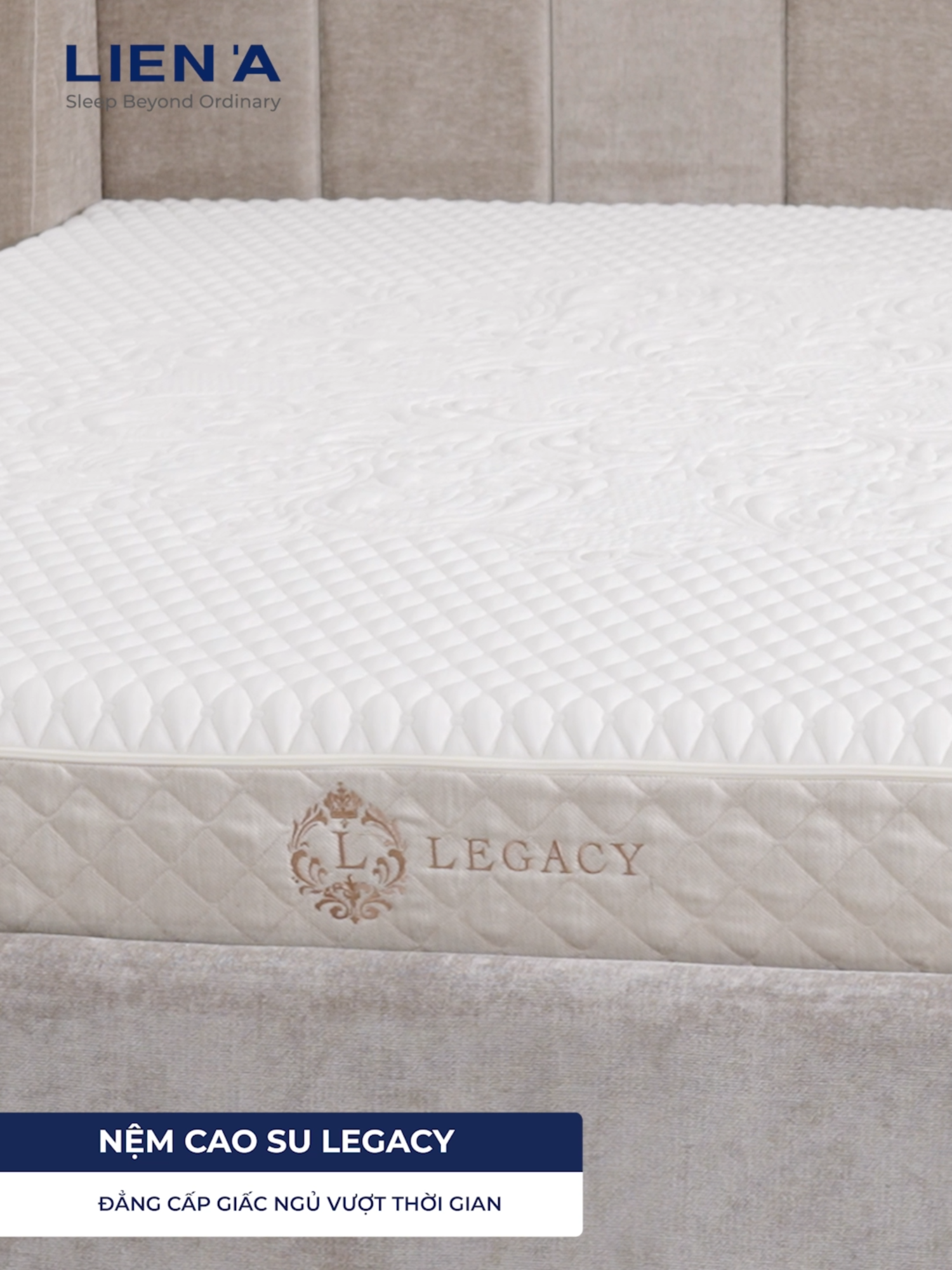 NỆM CAO SU LEGACY - LƯU GIỮ VẺ ĐẸP TINH TẾ TRONG TỪNG NÉT SỐNG HIỆN ĐẠI #LIENA #SLEEPBEYONDORDINARY