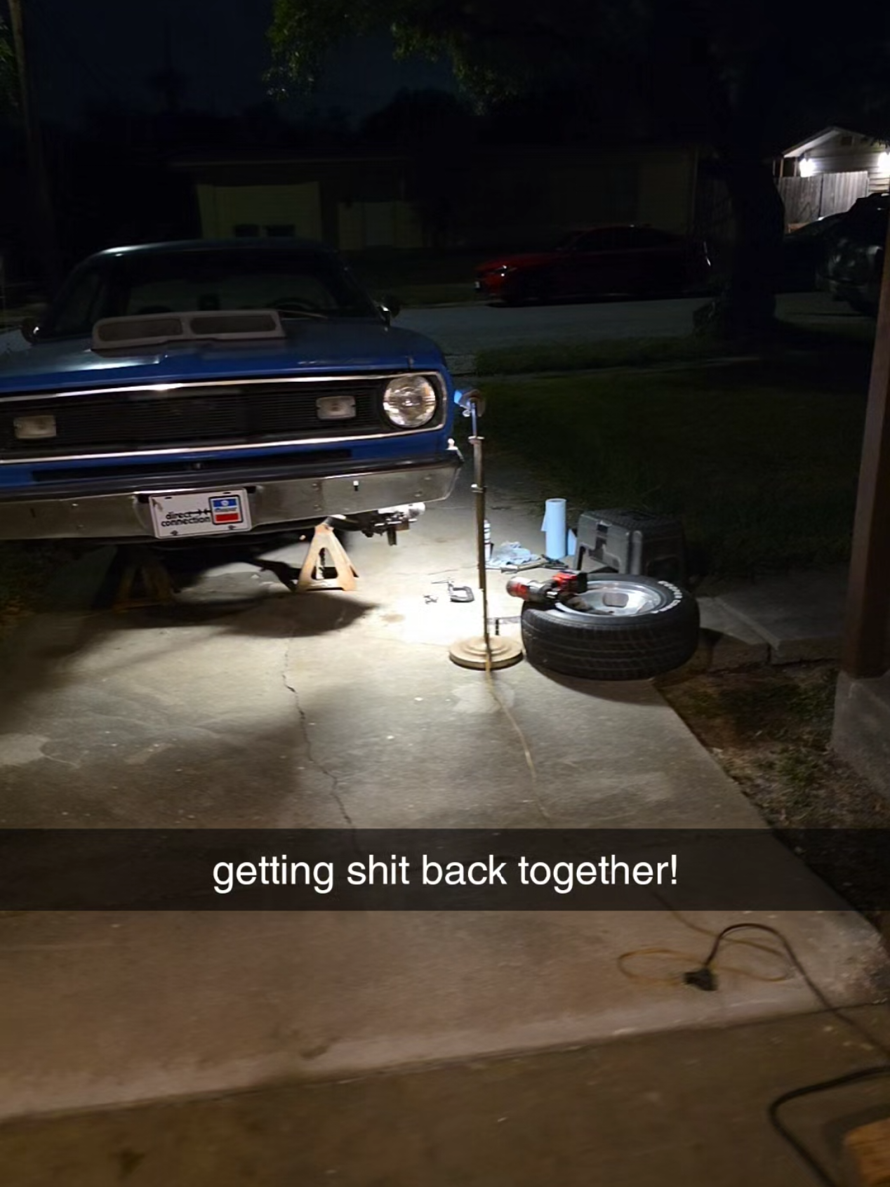 Been fighting wheel bearings! I have a solution, just been too hot and tired to get it done #mopar #plymouth #duster #carsoftiktok 