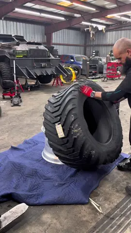 Mounting 43 inch tall 25 inch wide 20 ply tires for my new to me truck #tires #work 