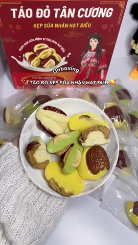 Mn đã thử táo đỏ tân cương kẹp sữa nhân hạt điều matcha & phô mai chưa🧀#tigerfood #taodotancuong #taodokepsualacda #riviu #hottrend 