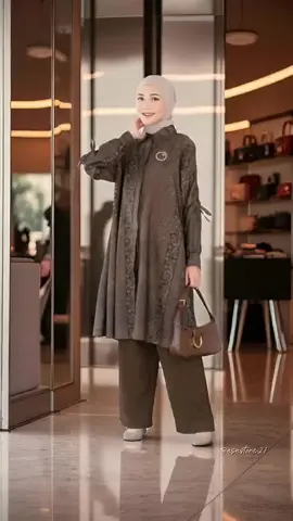 Mina Setelan Wanita Muslim Silk Mix Airflow Motif Batik Kombinasi Polos One Set Baju Celana Hijab Style #setelanwanita #oneset #ootdhijab #ootdfashion #muslimah 