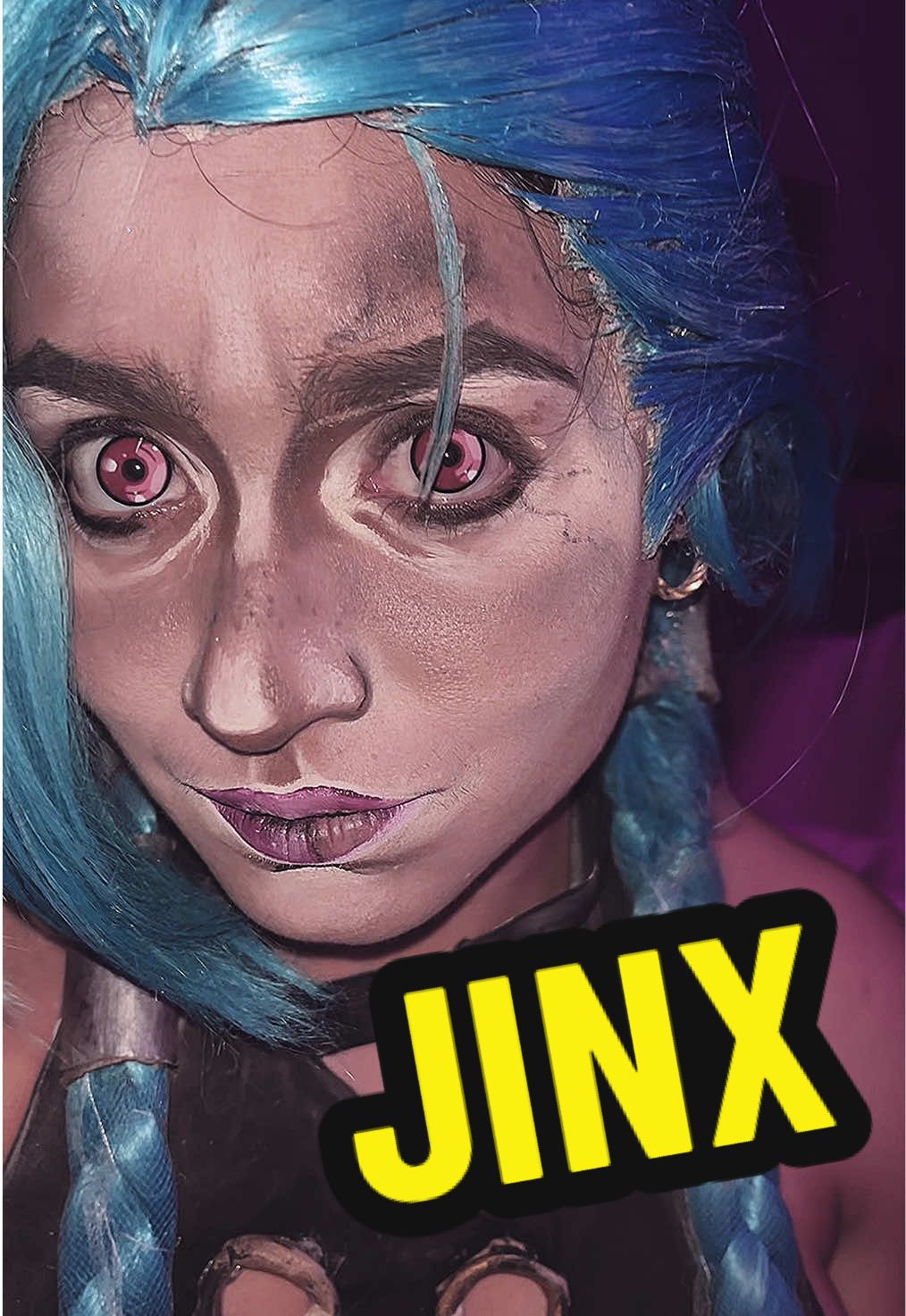 Jinx Makeup! | Still prepping makeup tutorial!❤️ #jinxarcane #arcane #leagueoflegends #arcanemakeup #fyp 