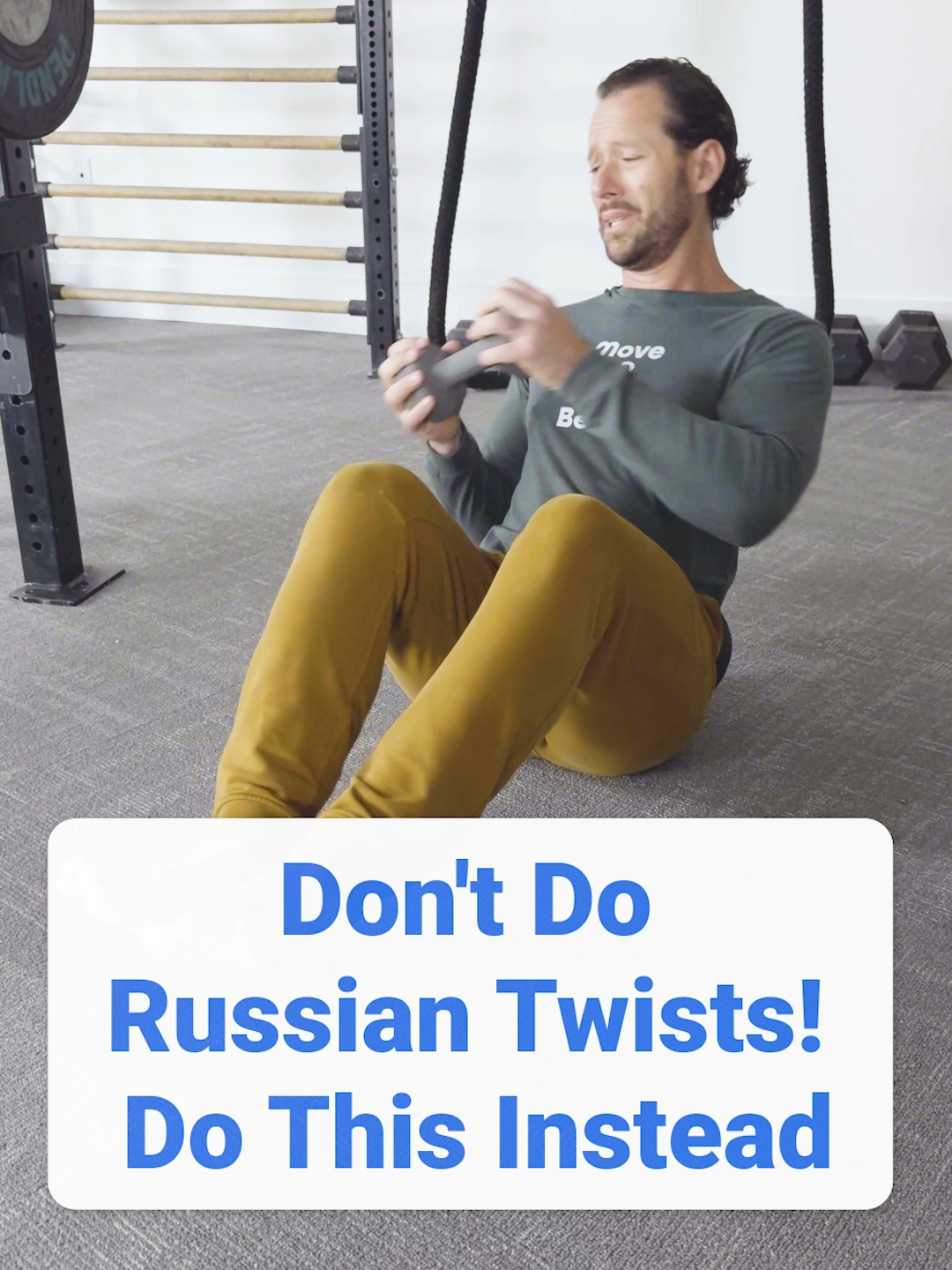 📲 Click the link in bio for help that actually works. Don’t Do Russian Twists – Do This Instead ⚠️ They look cool, but Russian twists can wreck your back. There’s a better way to train your core—especially if you’re just starting out.