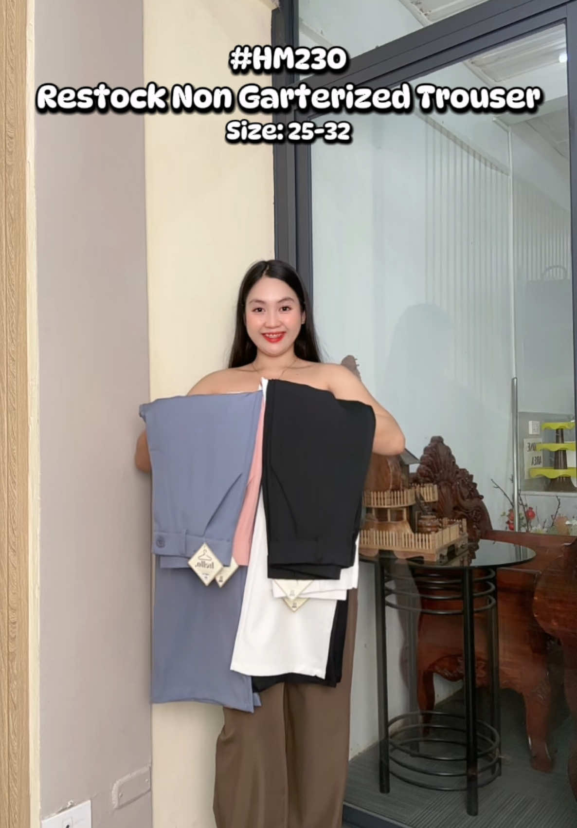 RESTROCK NON GARTERIZED TROUSER SIZE: 25-32 FOR WOMEN FORMAL AND CASUAL ATTIRE #TikTokShopFashion #formalwear #nongarterizedtrouser #highwaistpants #checkoutnow🛒🛒✅ 