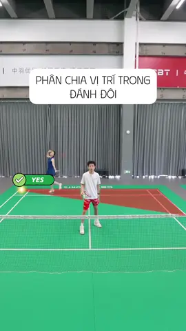 Phân chia vị trí trong đánh đôi #badminton #caulong #badmintonun #badmintontiktok #badmintonlovers 