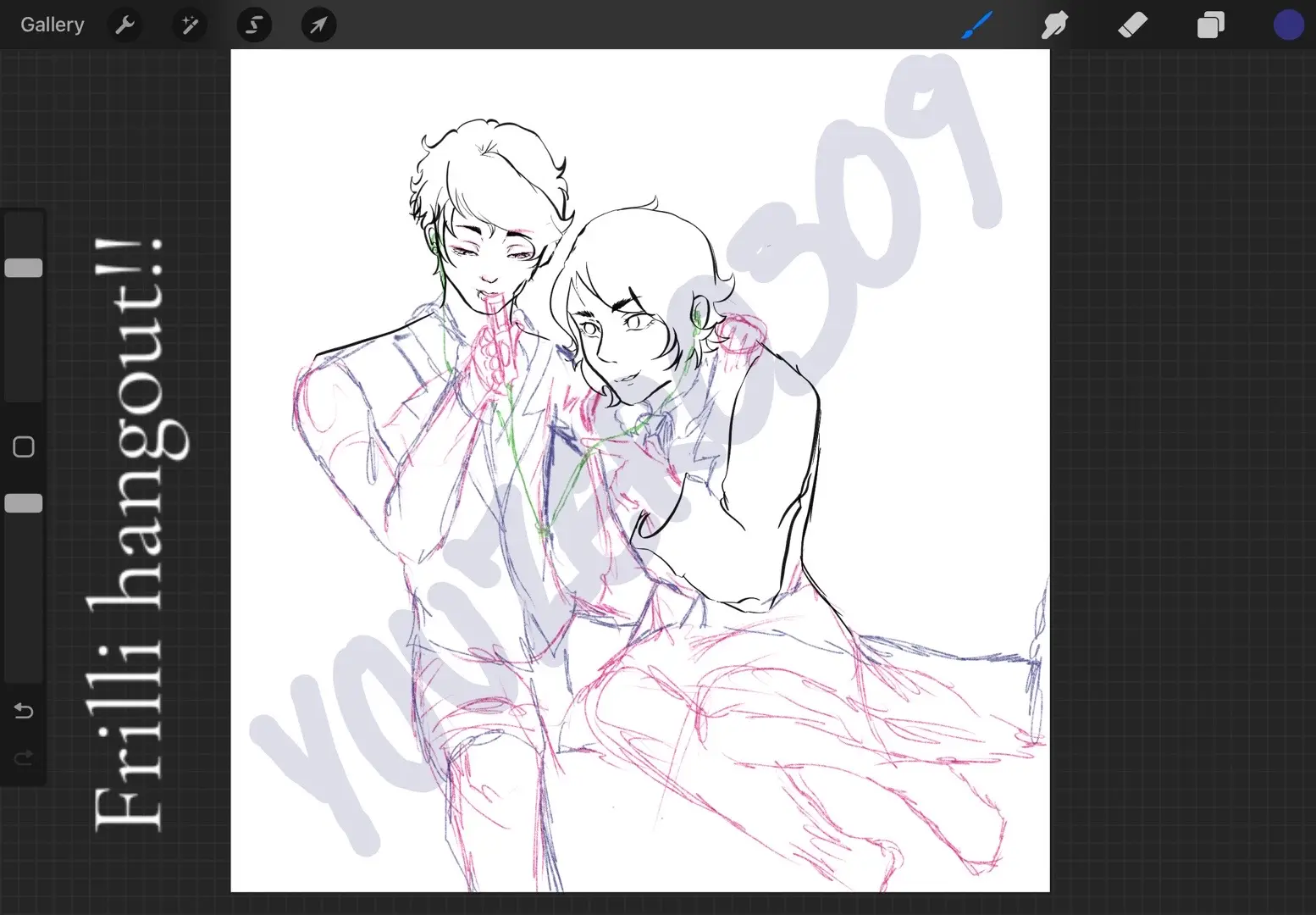 Okay guys here’s to a snack (I’ll finish the full course meal someday)  #illimcmillin #frerard #frilli #mychemicalromance #art 