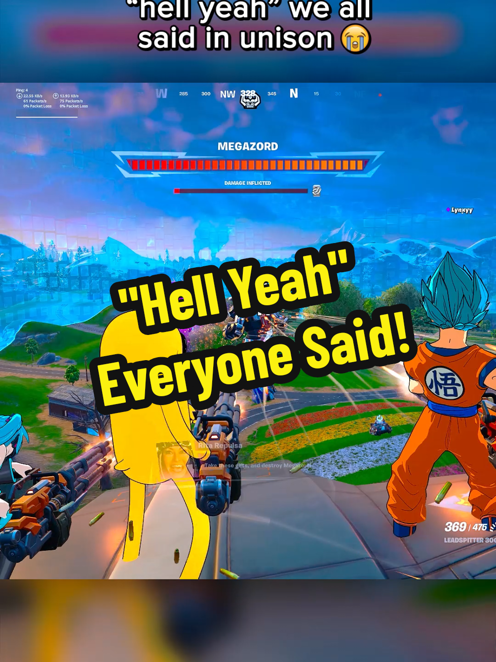 Everyone pulled up to fight megazord 😭 #fortnite #chapter6 #season4 #fyp 