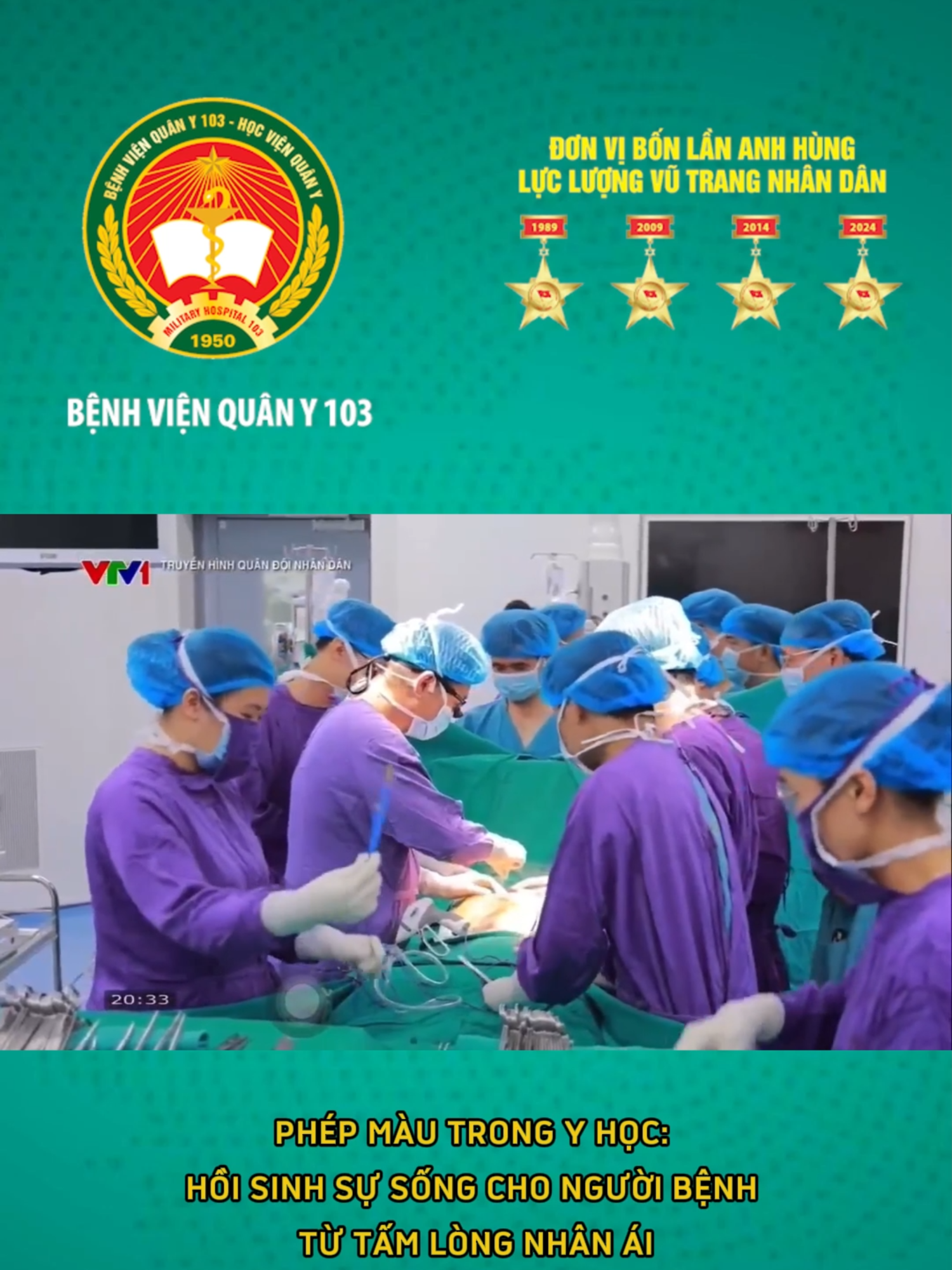 PHÉP MÀU TRONG Y HỌC HỒI SINH SỰ SỐNG CHO NGƯỜI BỆNH TỪ TẤM LÒNG NHÂN ÁI  #benhvienquany103 #benhvien103 #benhvien