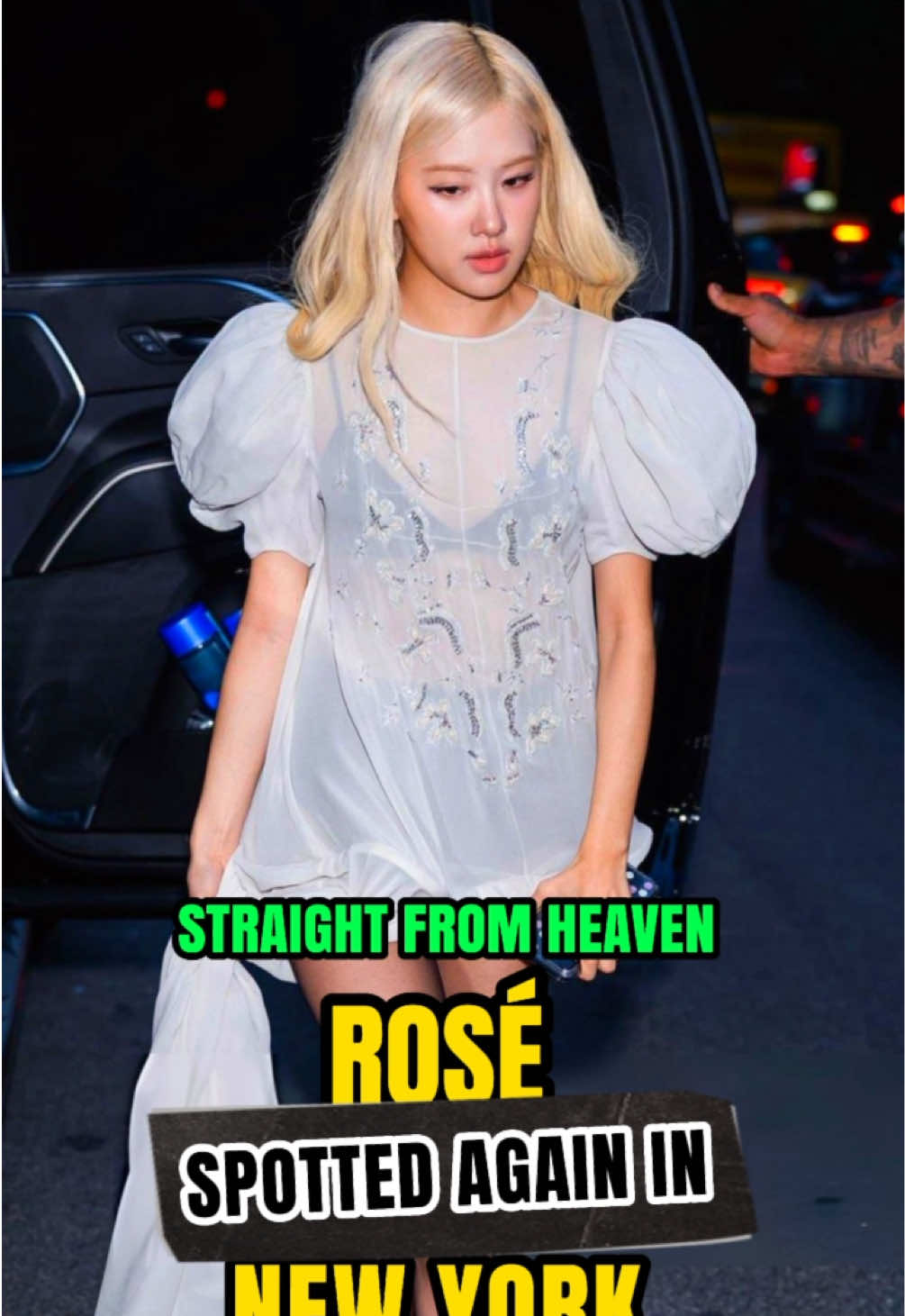 Rosé Spotted Again in NYC - Heading to Fallon Show 😎 #rose #rosé #fallontonight #fashion #fyp 