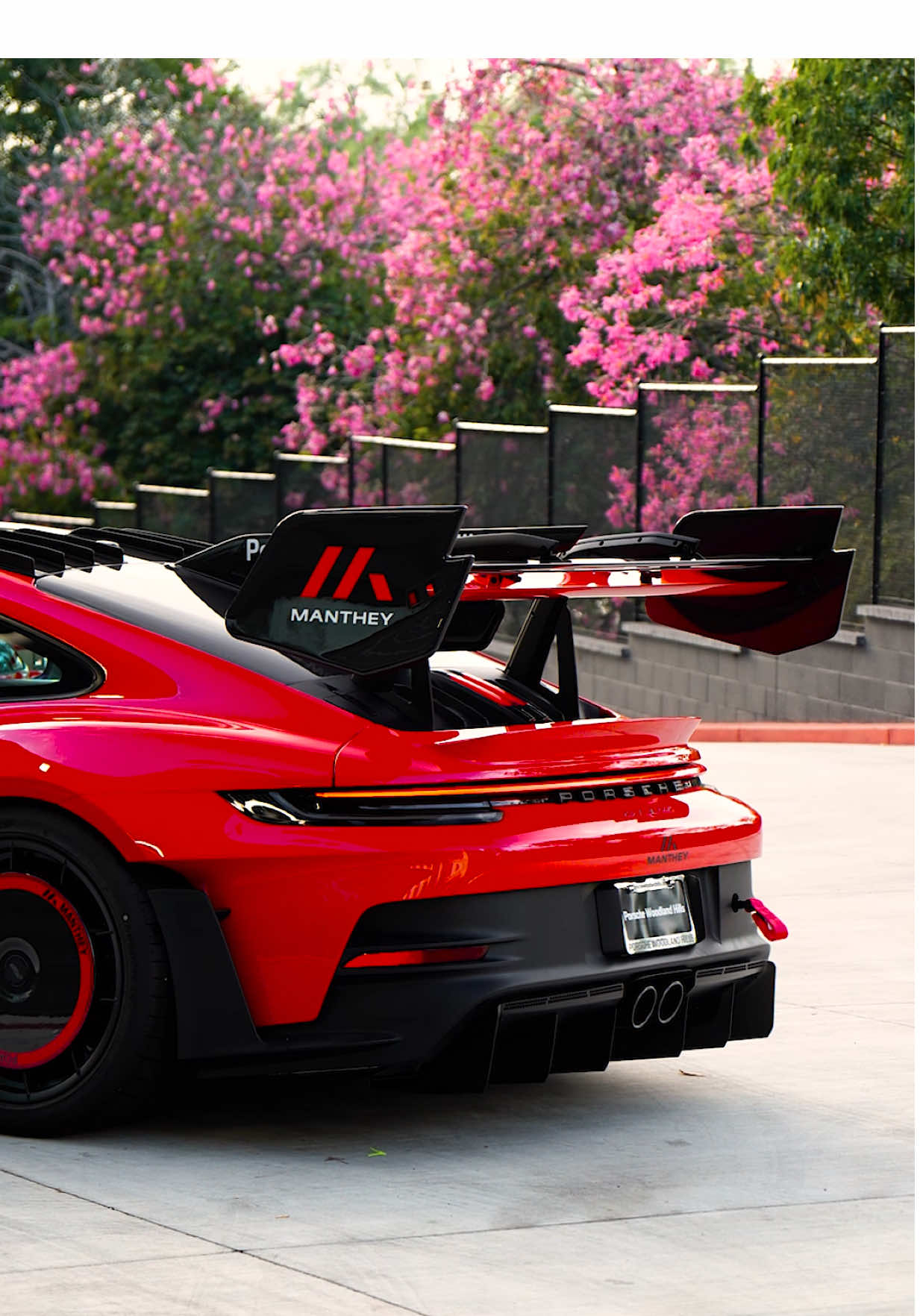 MANTHEY RACING X PORSCHE ❤️‍🔥 Performance that is unmatched, right at your fingertips; the Porsche 911 GT3 RS with Manthey Racing Kit.  @Manthey Racing @Porsche @Porsche USA  📍 Porsche Woodland Hills  #porsche #porsche911 #porsche911gt3rs #911gt3rs #manthey  