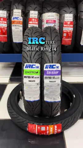 Ready ban matic ring 14 tubeless & Tubetype untuk motor beat, vario, mio, nex dll  GOOD TIRE GOOD RIDE ! #irc #banmotormatic #banmurah #foryoupage #fyp 