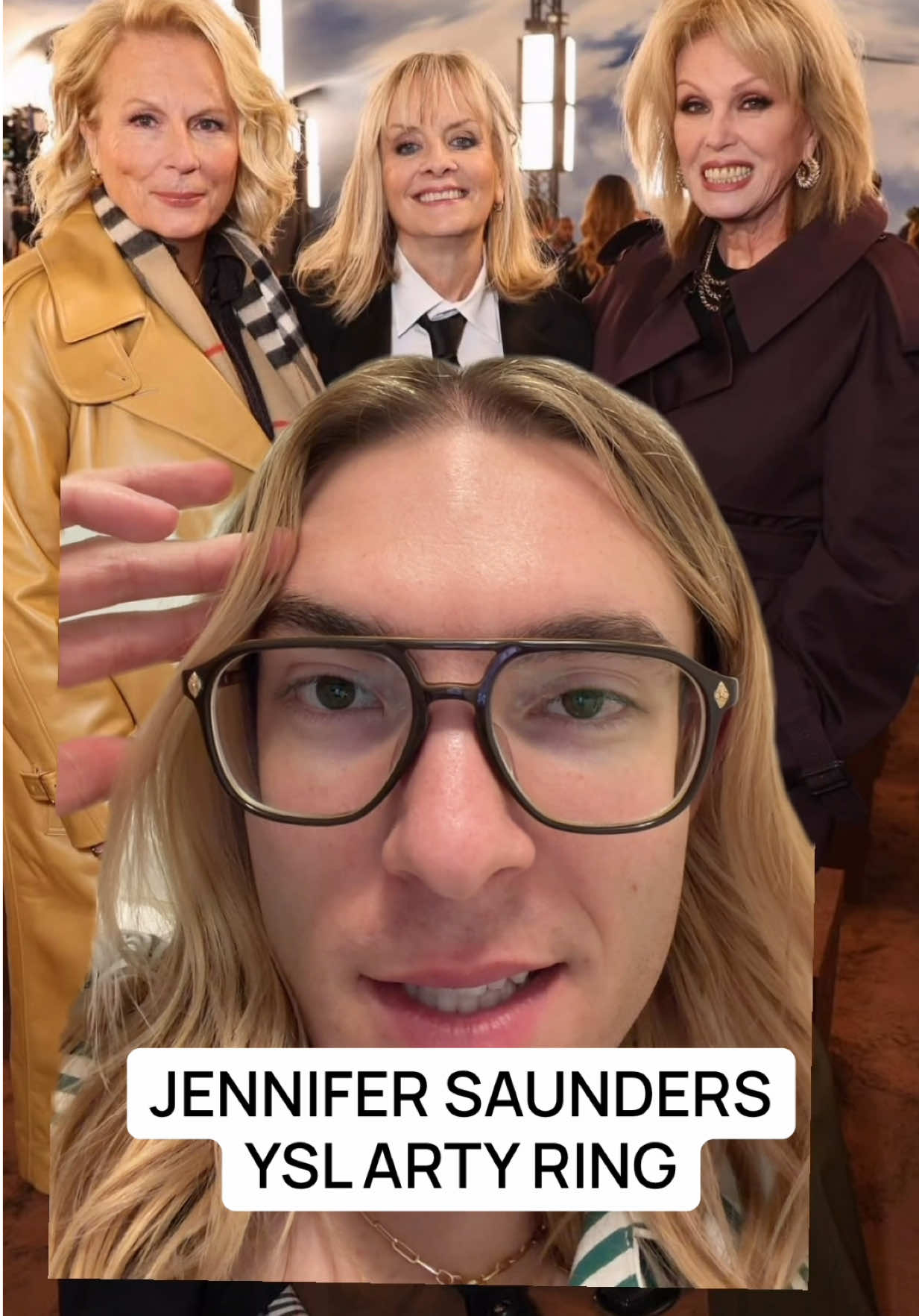 Jennifer Saunders wearing the YSL Arty Ring! #jennifersaunders #abfab #ysl #yslarty #yslartyring  @SAINT LAURENT 