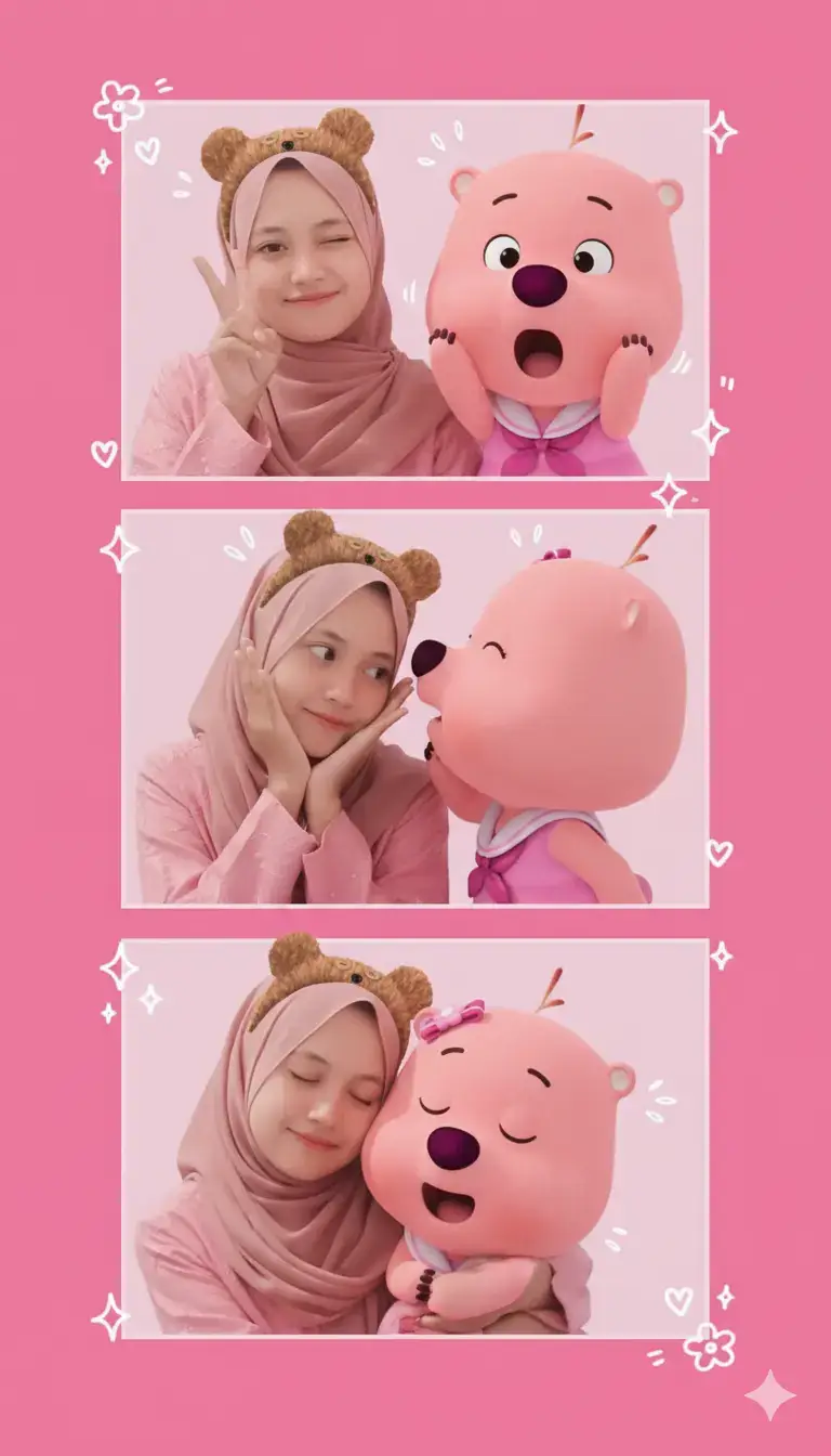 Cara membuat AI yang lagi trend Ikuti langkah berikut: 1. Klik google  2. Cari gemini ai 3. Klik Google Gemini 4. Klik tanda +  5. Klik upload file (untuk upload foto) 6. Masukkan teks jadi 1 dg foto : edit potoku dengan karakter animasi ini.Jadikan tiga foto berjejer vertikal,ala photobooth background pink, Dengan pose yang beda-beda,lucu unik wajahku tetap asli tanpa di ubah. Jangan senyum terlihat gigi. Tambahkan doodle putih imut di sekitarnya, seperti kilauan kecil, bintang. 7.Klik tanda panah di pojok kanan bawah, lalu tunggu sebentar yaa. Selamat Mencoba  #GeminiAi #loopy #doraemon #nailong #berandatiktok 
