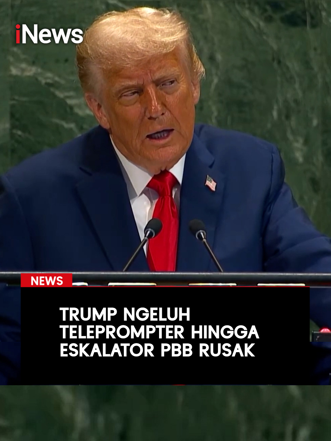 Presiden Amerika Serikat Donald Trump membuka pidatonya di Sidang Majelis Umum Perserikatan Bangsa-Bangsa (PBB) dengan sindiran alat teleprompter rusak. Tak berapa lama, Trump juga Kembali mengeluhkan soal eskalator Gedung PBB yang tidak bekerja ketika dirinya menuju ruangan Majelis Umum PBB. Sebelumnya Trump juga memamerkan pencapaiannya usai mengeklaim berhasil membantu mengakhiri beberapa perang antarnegara. Baca selengkapya hanya di https://www.inews.id/news #iNews #PBB #DonaldTrump #PresidenAmerikaSerikat #EskalatorPBB #TelepromterTrump
