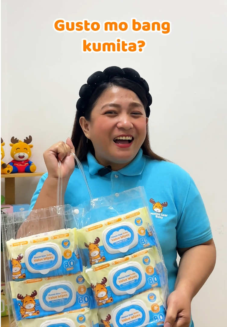 Gusto mo bang kumita while sharing your love for Moose Gear Baby? 🌟 Promote our 6-Pack Value Wipes and earn ₱19 for every sale! 💸 Happy earning, affiliates! 😉 #moosegearbaby #moosegearbabyvaluewipes  #MomsofTikTok #babywipesrecommendation #babywipesbundle