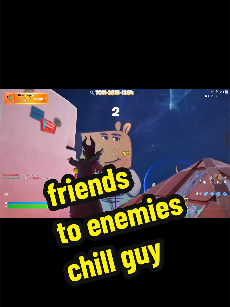 FORTNITE friends to enemies real quick, in chill guys pillars. #fortnitegirlies #fortnitecreative #gamergirlstiktok #gamermom #fortnitefriends 
