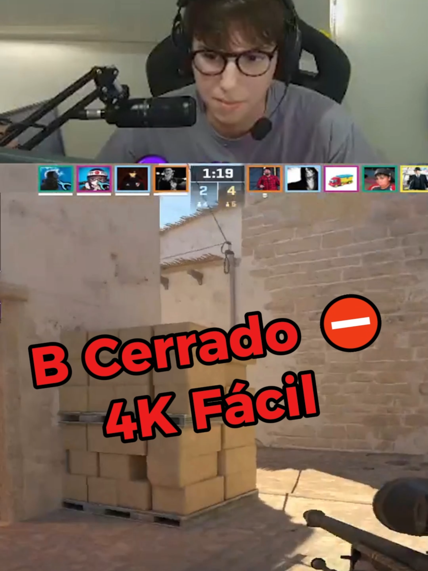 4K para salvar la ronda, B cerrado 🚀 . . . #cs2 #counterstrike2 #clutch #mirage #gaming #fyp #argentina #tiktokgaming #fps #nanocs1 #CSGO #Headshot
