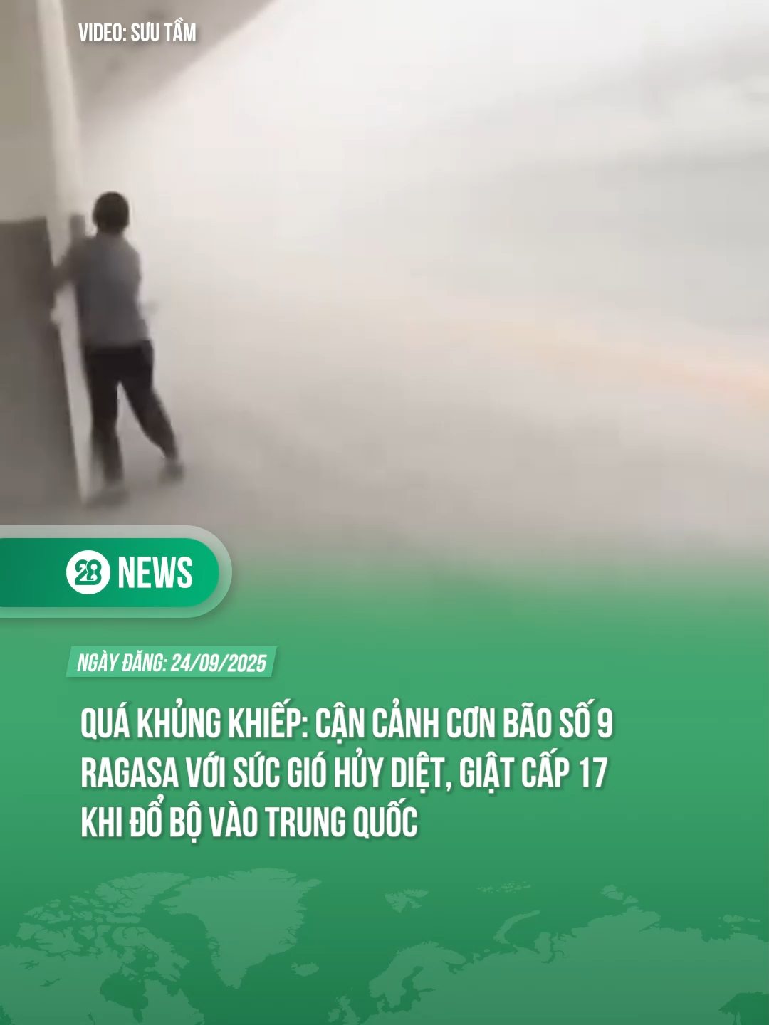 CẬN CẢNH BÃO RAGASA ĐỔ BỘ TRUNG QUỐC: SỨC GIÓ QUÁ KINH KHỦNG #theanh28 #theanh28news #tiktoknews