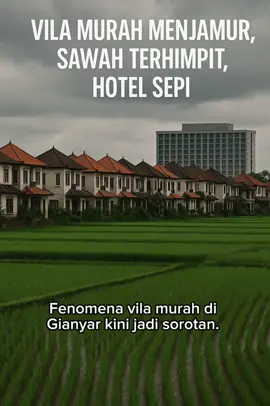 Vila murah menjamur di Gianyar 🌾 Sawah makin terhimpit, hotel sepi tamu, dan banyak vila tak berizin. Apakah ini peluang baru untuk pariwisata, atau justru ancaman besar untuk Bali? #GianyarUpdate #PariwisataBali #VilaVsHotel #fyp #gianyar 