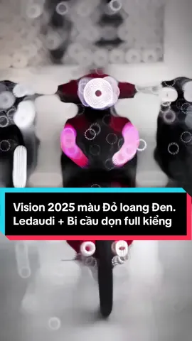 Vision 2025 Đỏ loang Đen. Led + Bi cầu dọn full kiểng. Góp từ 2🍠 #honda #vision #xedovietnam #led #cuchi 
