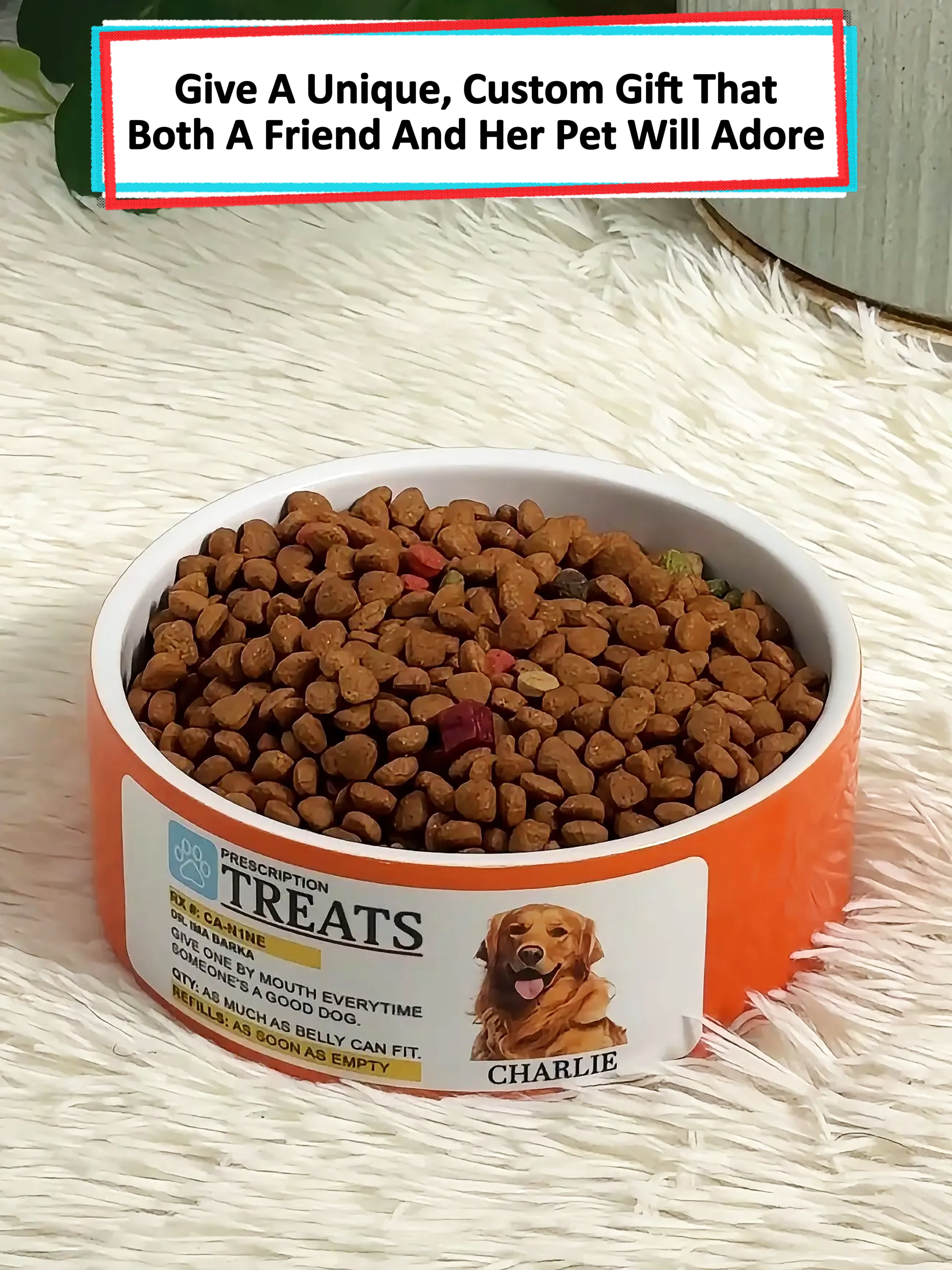 This pet bowl shines with care, reminding pets they’re part of family magic 🐾#wanderprints#personalized#gifts#petlover#dogandcat