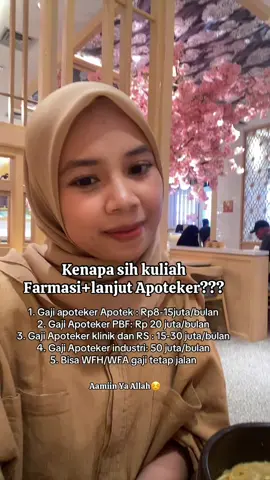 Alasan aku kenapa mati-matian jadi Apoteker, korbanin harta, waktu dan tenaga sampe kesehatan,. Ya karena gajinya wkwkwkwk. Canda ya gaess #apoteker #gajiapoteker