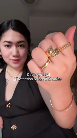 Cat’s eye ring. Non tarnish po #cateyering #goldring #hypoallergenic #nontarnishjewelry #couplering 