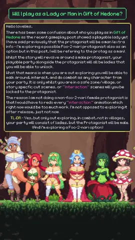 Will you play as a man or lady in Gift of Hedone #indiegames #gamedev #indiedev 