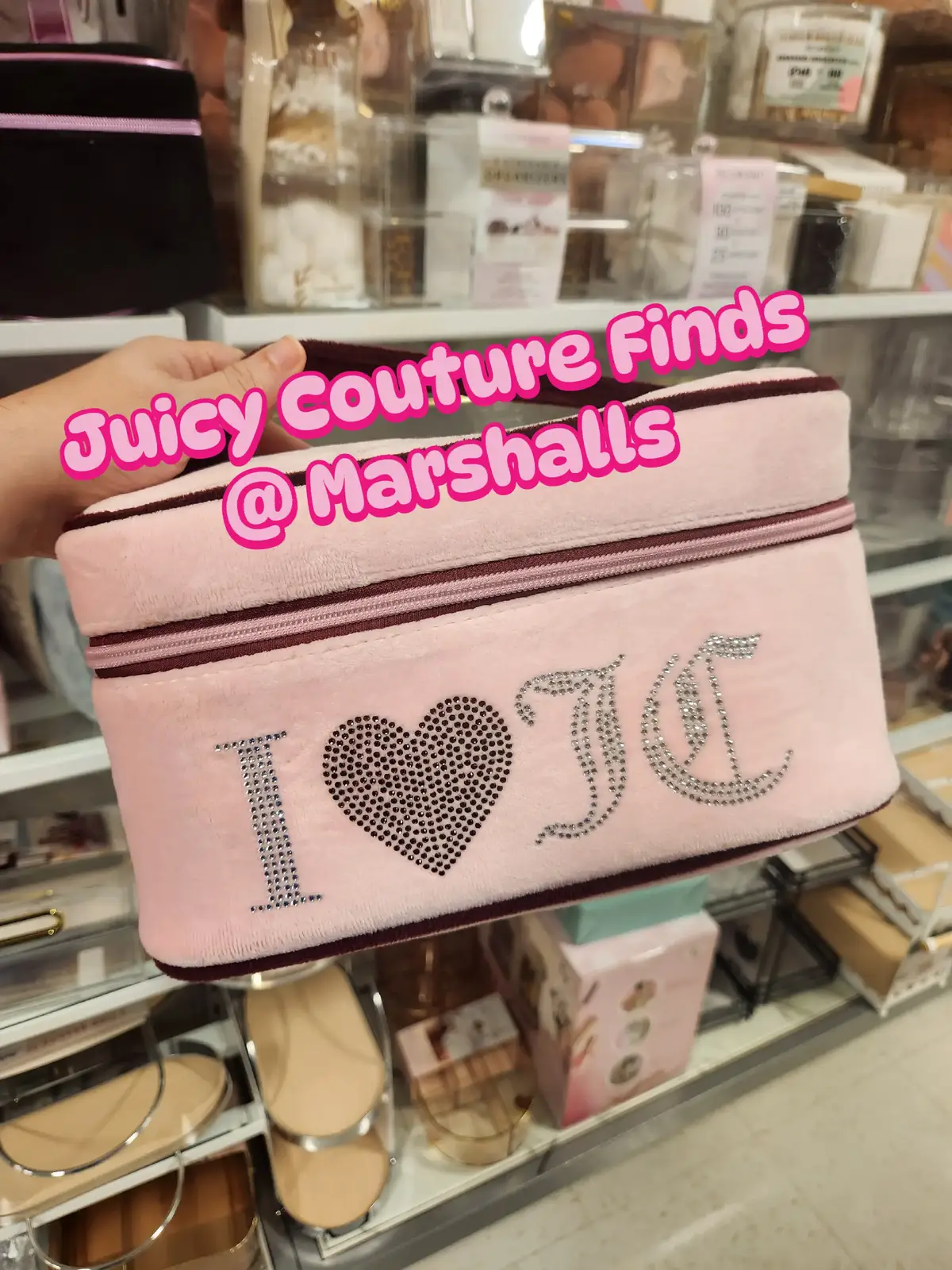 Spotted the cutest Juicy Couture makeup and travel bags at Marshalls today  💖 Total Y2K vibes and perfect for organizing skincare or on the go glam ✨   @Juicy Couture @Marshalls  #JuicyCouture #MarshallFinds #BeautyBags #Y2Kstyle #MicroInfluencer