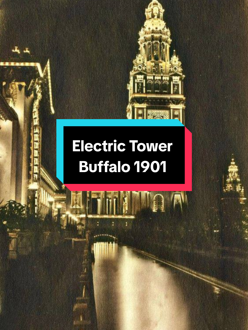 A panorama of the Electric Tower from the 1901 World's Fair in Buffalo. Does any of this look temporary to you? #CapCut #History #oldworldhistory #fyp #tartarianempire 