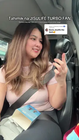 Replying to @Mommy Chamie🧿  new JISULIFE Fan 🥹 Longer battery + reduced noise ✨