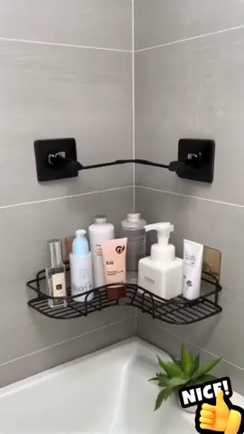 Combo 2 Kệ góc nhà tắm, giá vuông để đồ nhà bếp phun sơn tĩnh điện -dán tường siêu dính trong nhà tắm, nhà bếp #giadungtienich #xh #yb 