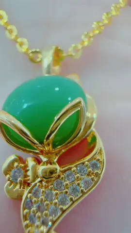 Bộ hồ ly đá xanh đủ 4 món luôn khách ơi  Mà giá thì rẻ như cho #xuhuong #trangsuckimyen #vàng18k_610 #trangsuc #yentrangsuc 