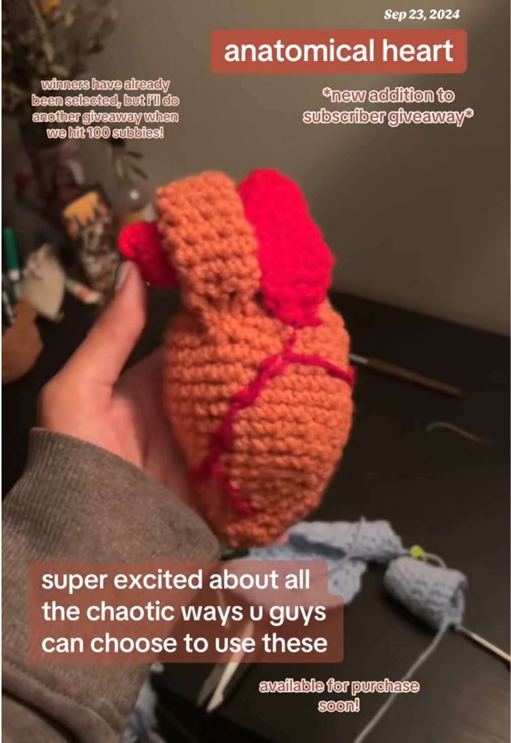 #onthisday i was in. rare form last year, i had hearts for sale  #crochet #skillbuilding #jackofalltrades #fallhobbies 