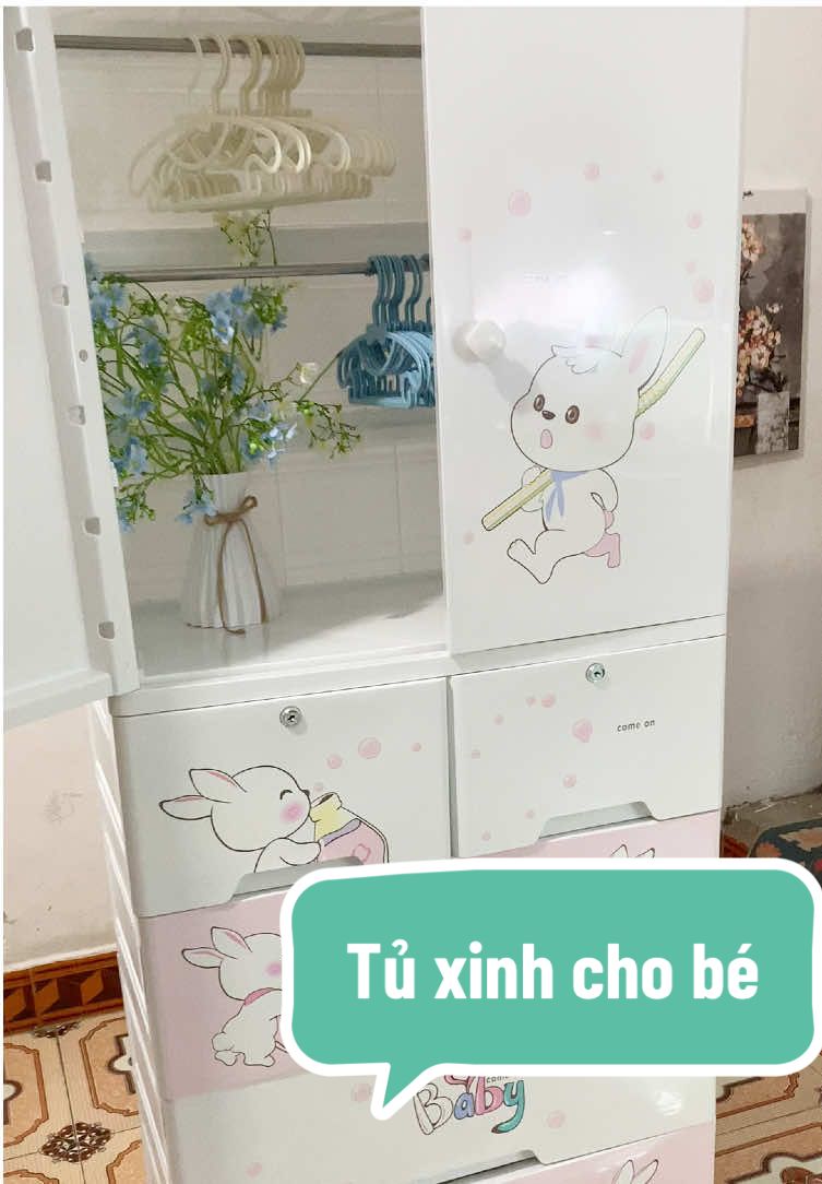 Tủ nhựa đựng quần áo cho bé đang sale rẻ, trợ ship và tặng móc treo nữa nè mẹ #xh #tunhua #tudungquanao #tuchobe #tunhuachobe 