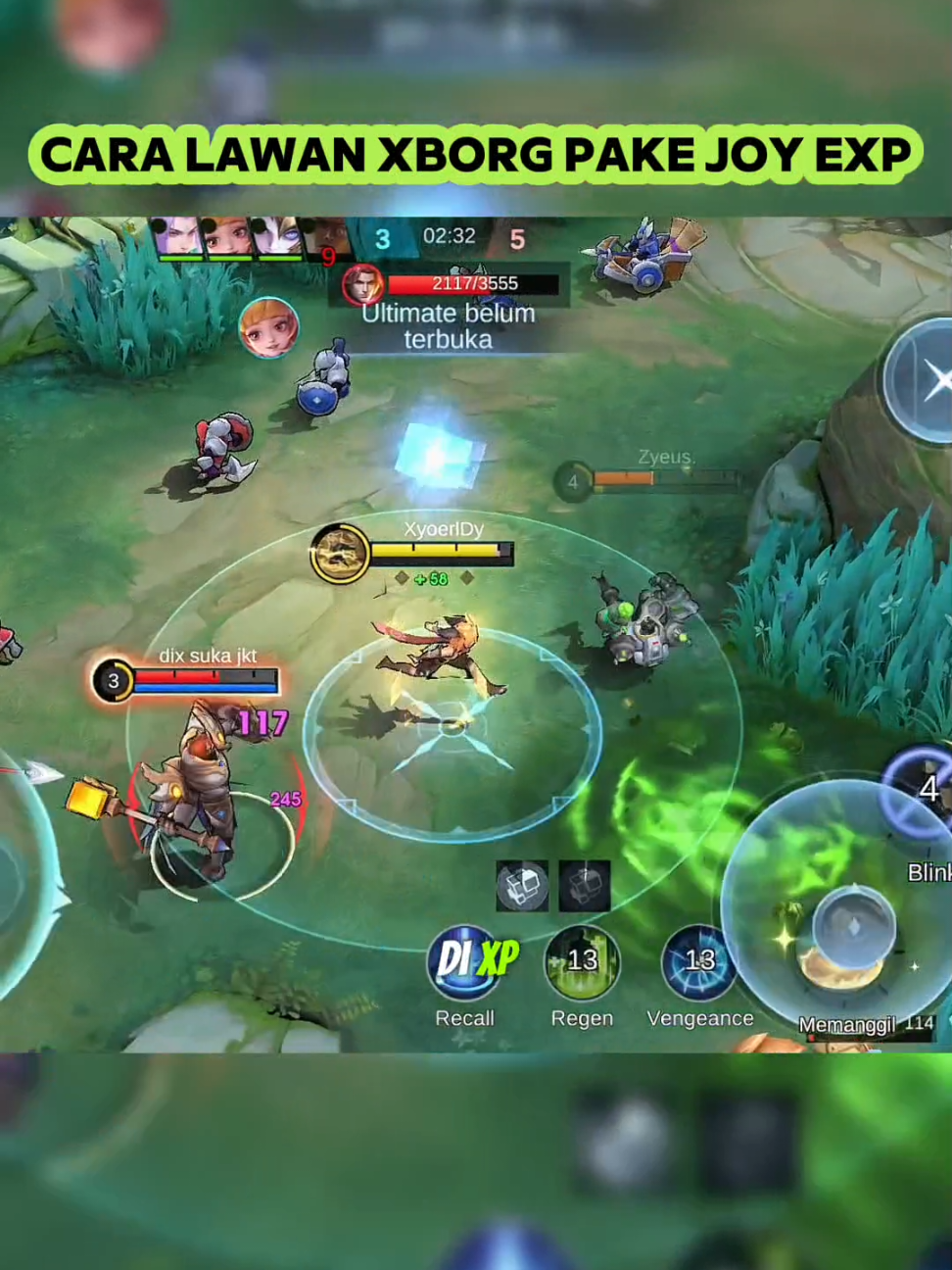 Cara lawan xborg pake joy exp #MLBBNEXT2025 #NEXTJagoanMabar #MLBBObsidia #MLBB 
