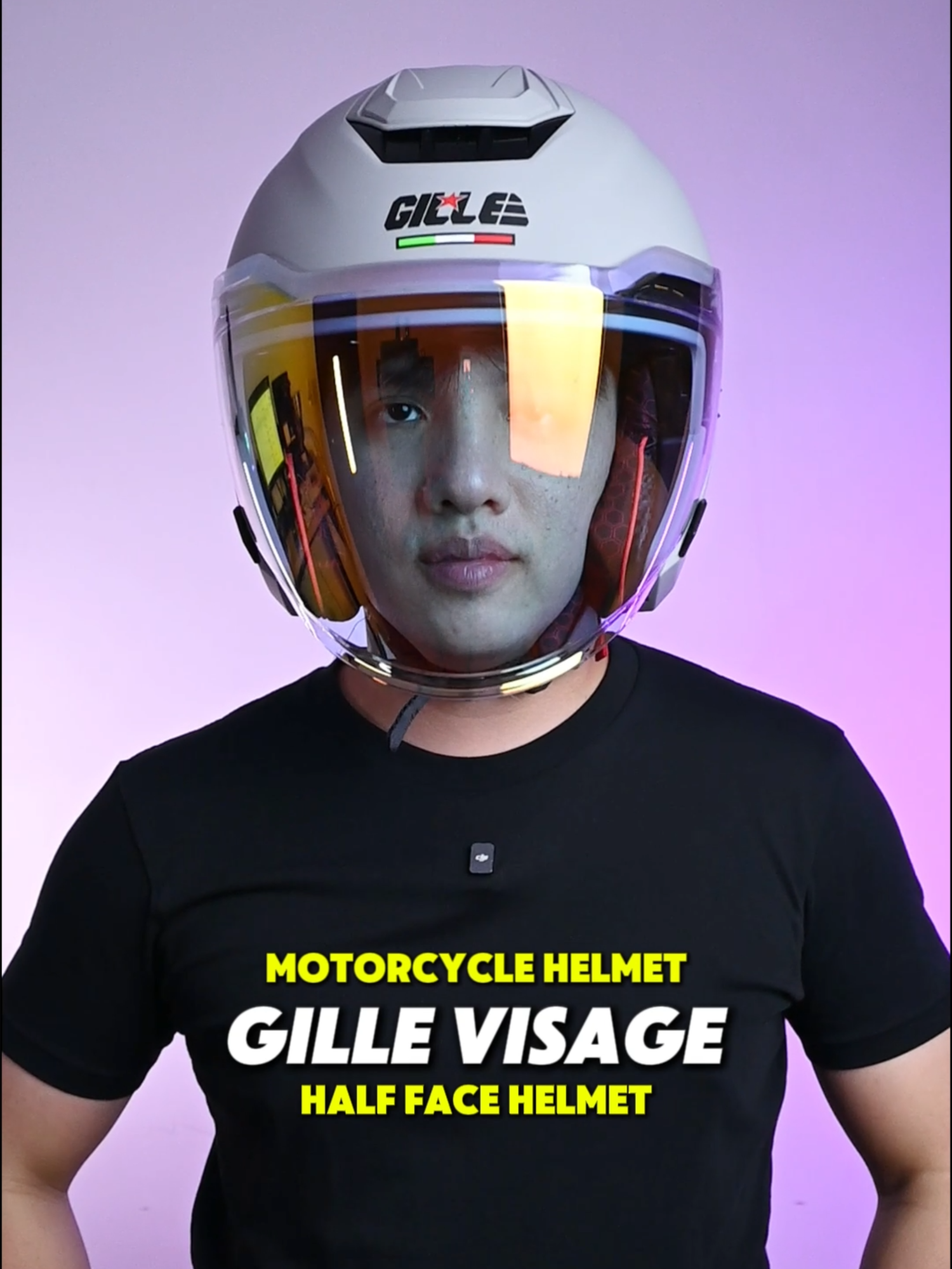 Motorcycle Half Helmet Gille Visage #helmet #motorcyclehelmet