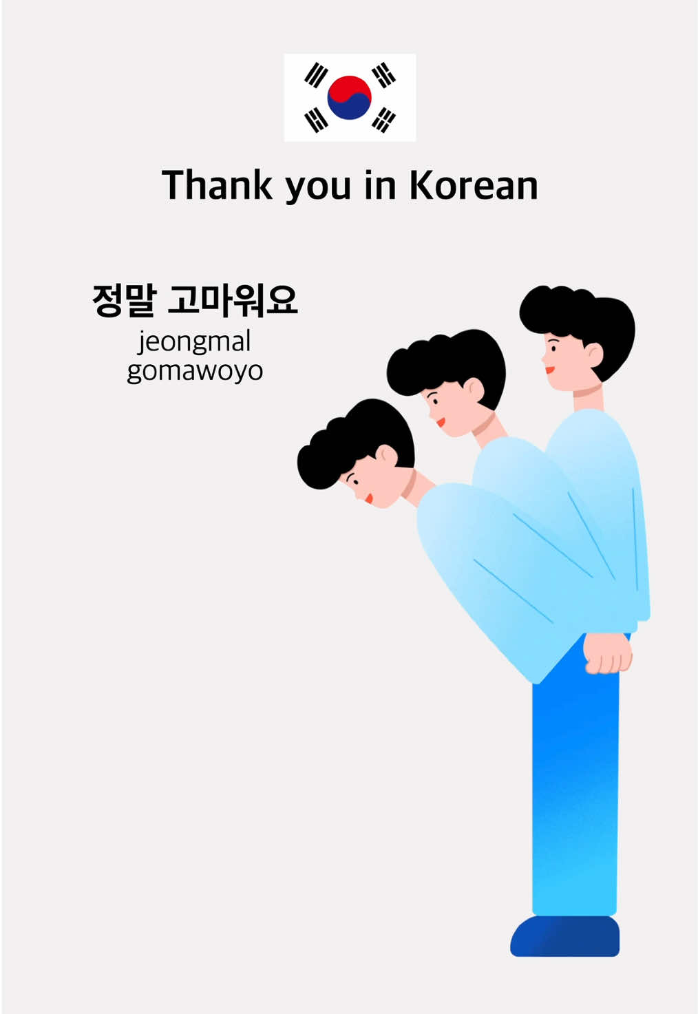 Thank you in Korean 🙇🏻‍♂️😂 The greater the gratitude you feel toward someone, the older the person is, or higher their social status, the more downward the bow is considered polite when saying “Thank you” in Korea. 📮 Does your country also have a similar hierarchy when saying “Thank you”? #thankyou #hangeul #koreanlanguage #korean #korea
