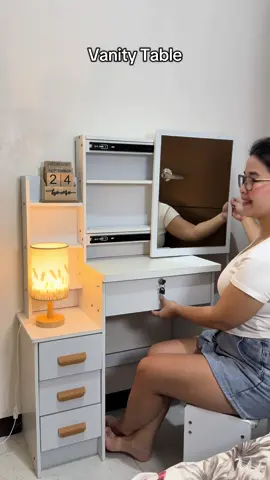 Vanity Table #vanitytable #vanitymirror #dressingtable #makeuporganizer #vanitytablewithmirror 