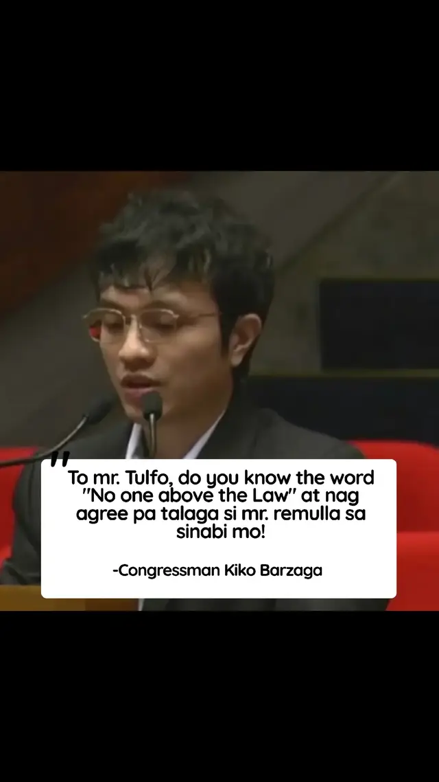 Buti pa yong batang Congressman may sense. si tulfo at remulla wala 😂