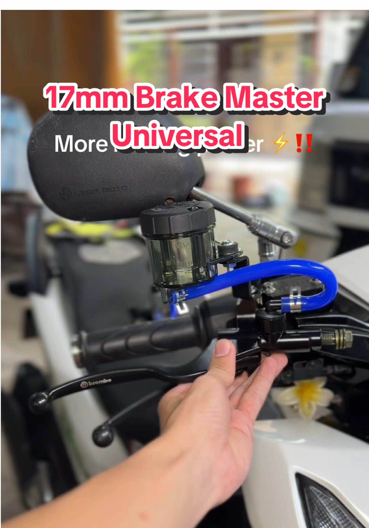 Sobrang lakas ng motor mo pero stock pa din brake mo? #brakemaster #cncbrakemaster #hondaclickbrakemaster #17mmbrakemaster #motorcycleaccessories 