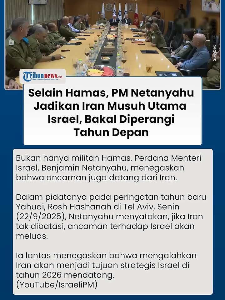 Bukan Cuma Hamas, PM Netanyahu Jadikan Iran Musuh Utama Israel, Bakal Diperangi di Tahun 2026 #hamas #netanyahu #beritaterkini #tiktokberita