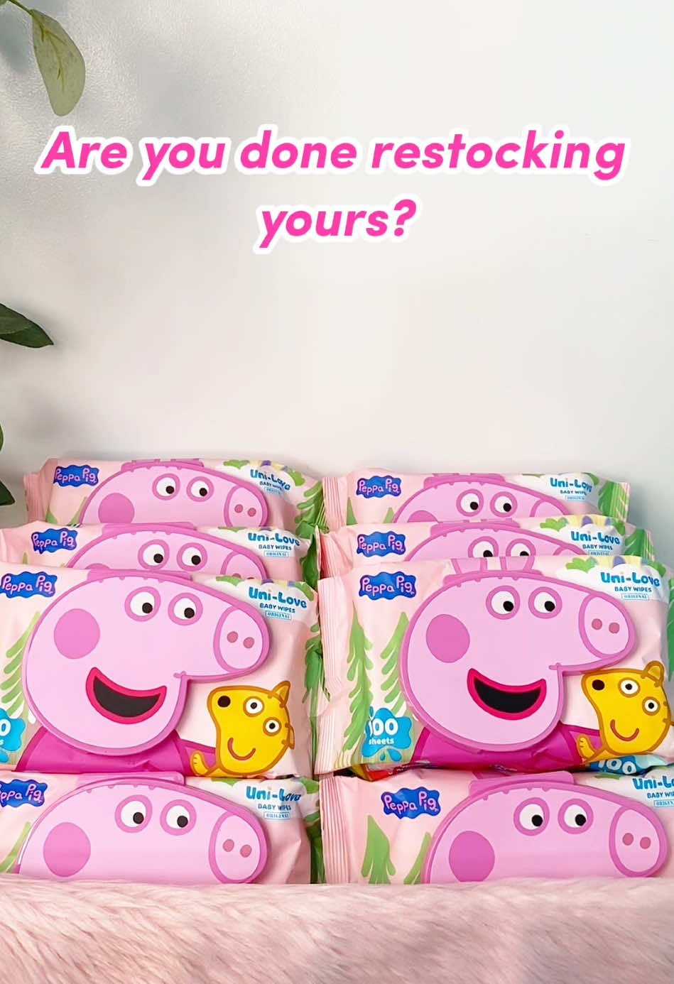 Restocking my ultimate favorite Uni-Love Peppa Pig Baby Wipes. How about you? Are you done restocking? 😍 Available now!  #UniloveXPeppa  #PeppaPig  #UniloveQualityandTrustedBabyBran