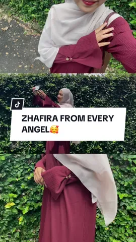 Zhafira flawless from every angel🥰 #OOTD #abayastyle #fyp 