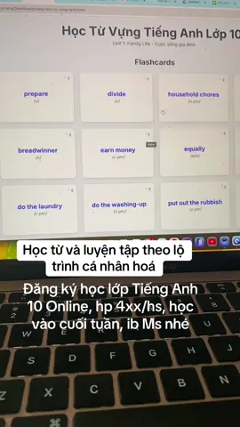 Đăng ký học lớp Tiếng Anh 10 Online, hp 4xx/hs, học vào cuối tuần, ib Ms nhé #hoctienganh #tienganh10 #hoccungtiktok #tienganh #vocabulary 